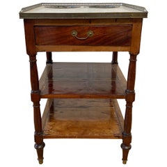 Antique 19th Century English Shaving Table with Marble Top