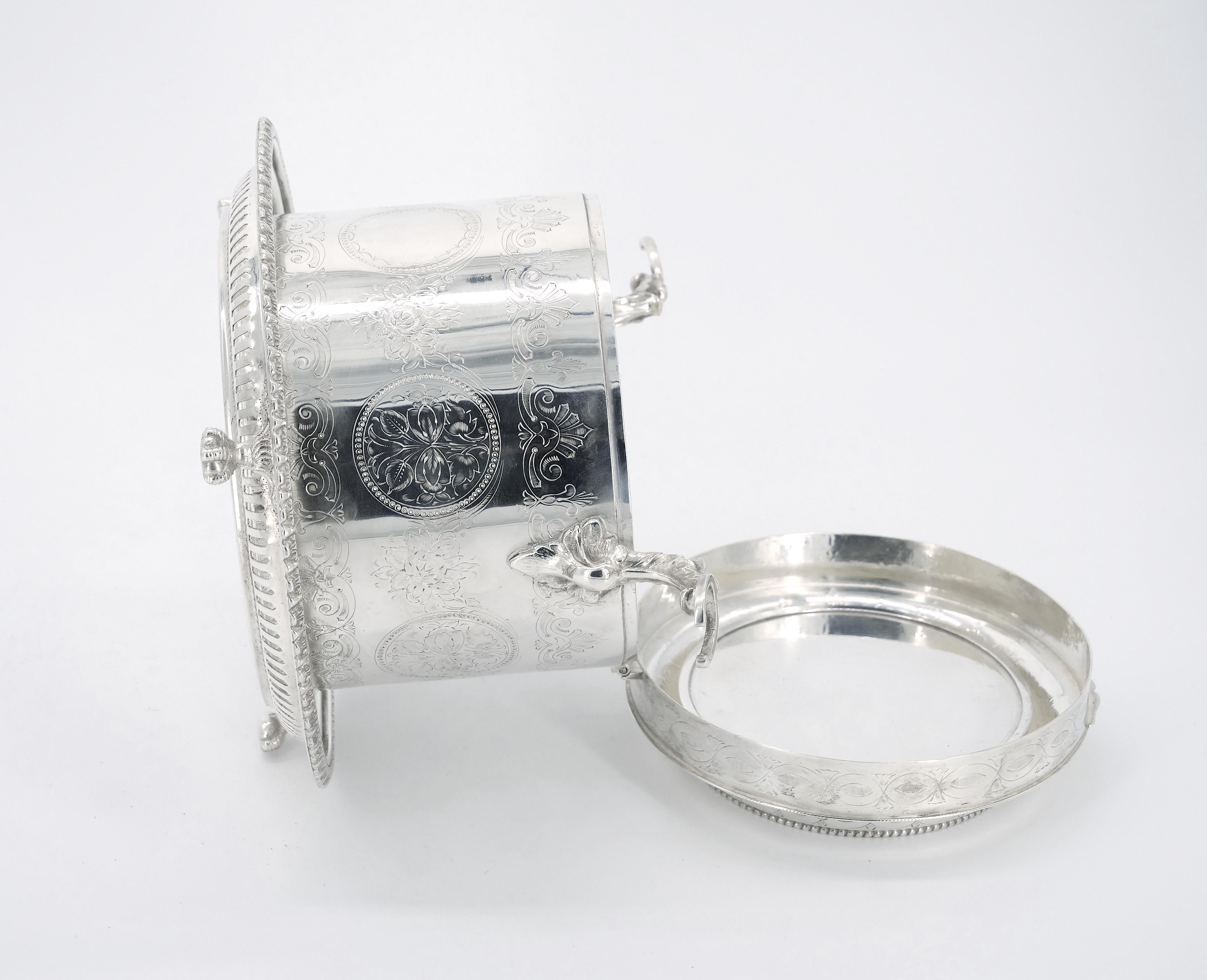 19th Century English Sheffield Silver Plate Ice Bucket / Tantalus For Sale 10