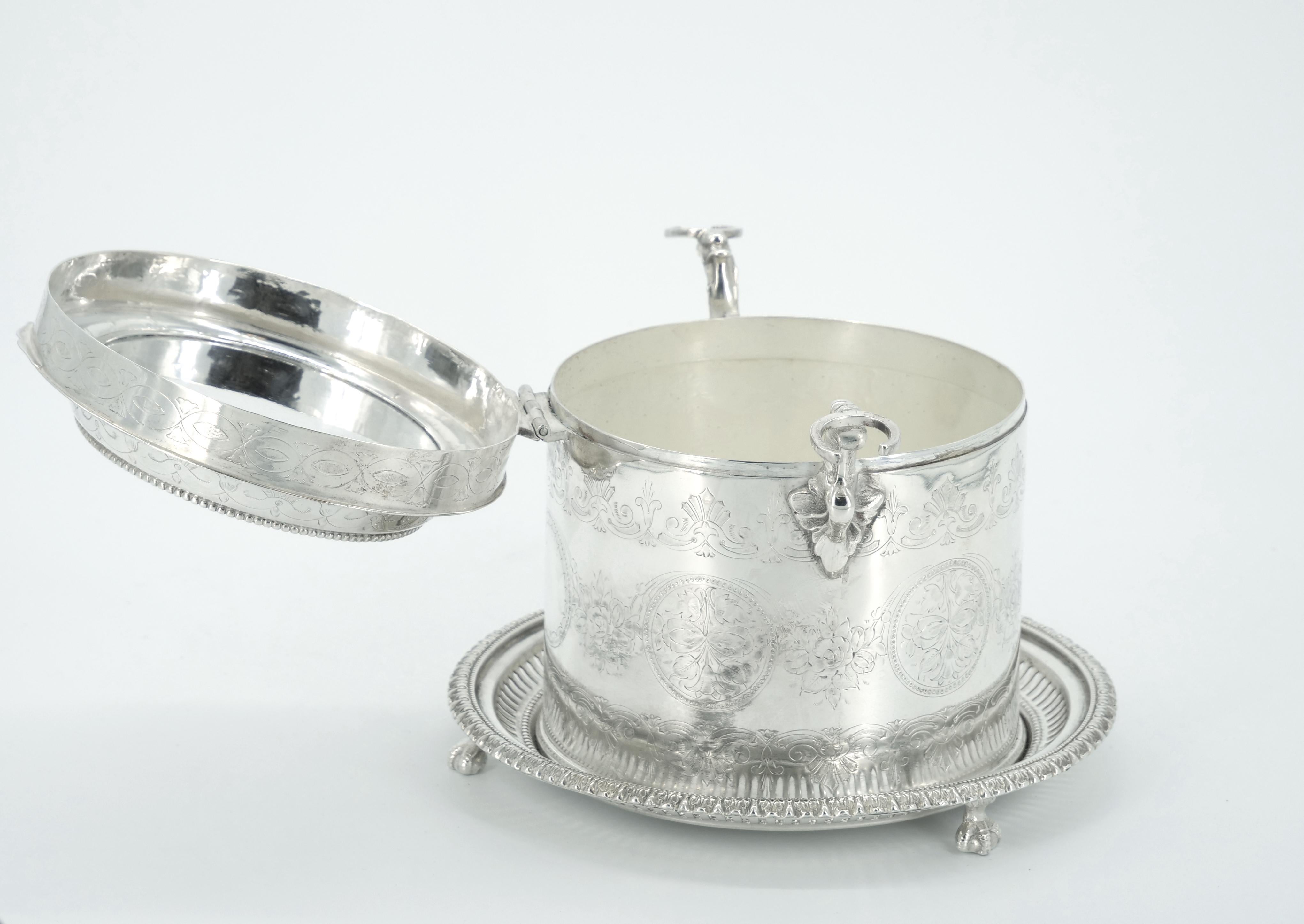 Seau à glace / Tantale anglais du 19ème siècle en métal argenté Sheffield en vente 8