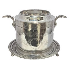 19th Century English Sheffield Silver Plate Ice Bucket / Tantalus