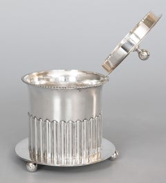 19th Century English Sheffield Silver Plate Tea Caddy Biscuit Barrel Box