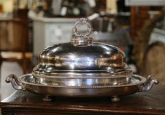 19th Century English Sheffield Silver Plated Two-Piece Well Tree and Meat Dome