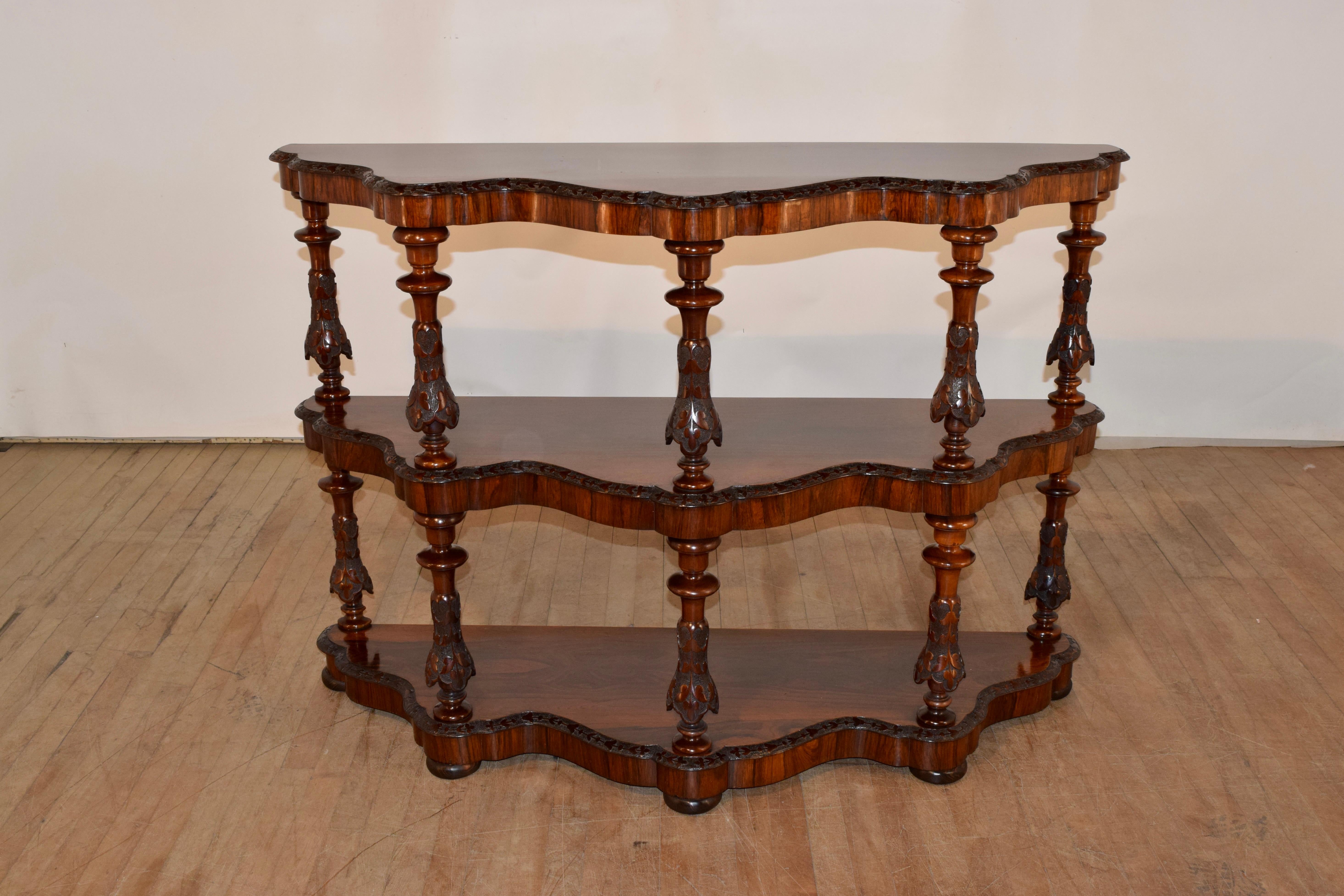 Palissandro Scaffale inglese del XIX secolo
