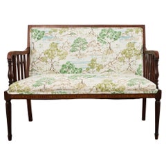 Divano inglese Sheraton in mogano del XIX secolo Fabrice Chinoiserie