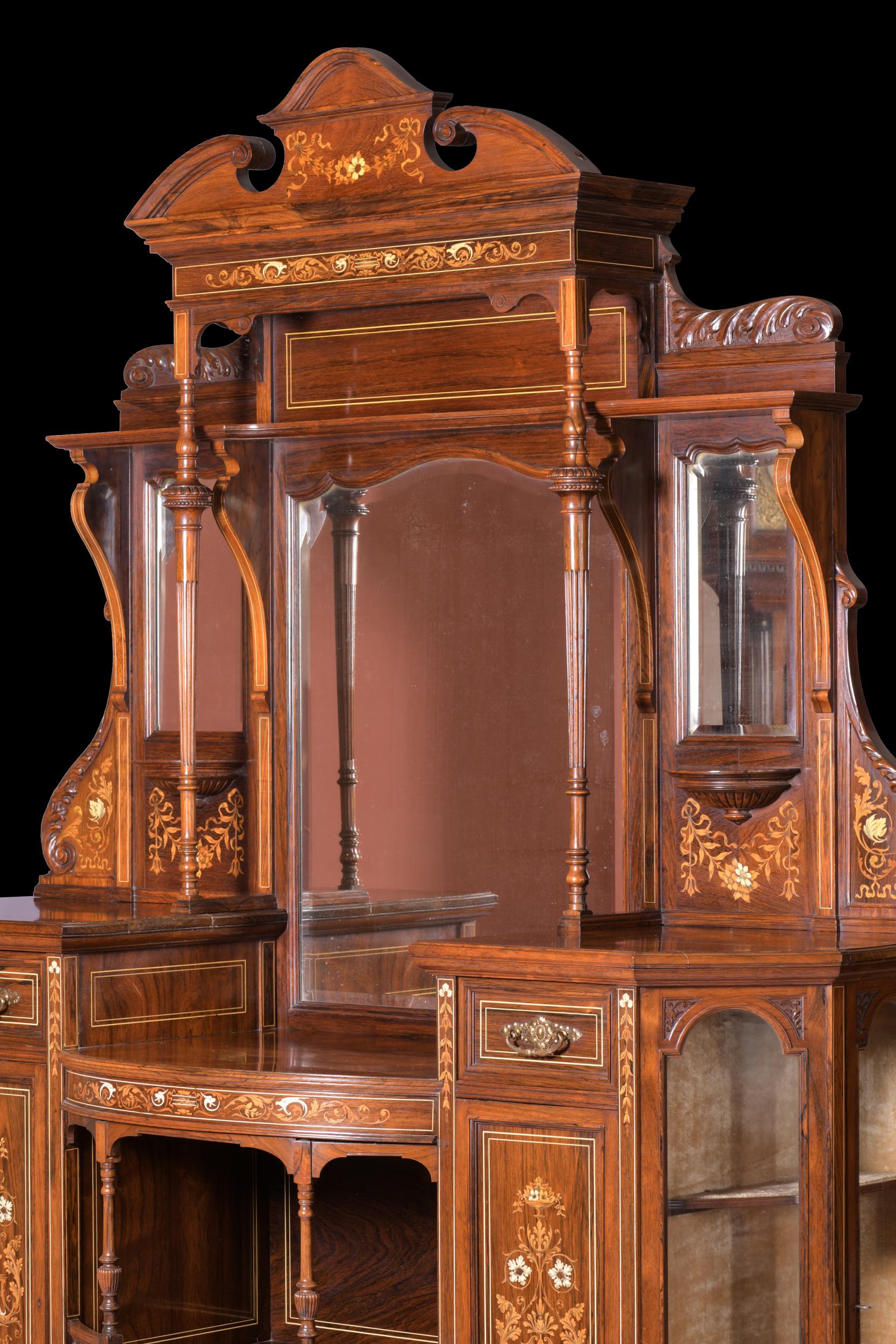 19th Century English Side/Drawing Room Cabinet in the Manner of Collinson & Lock For Sale 6