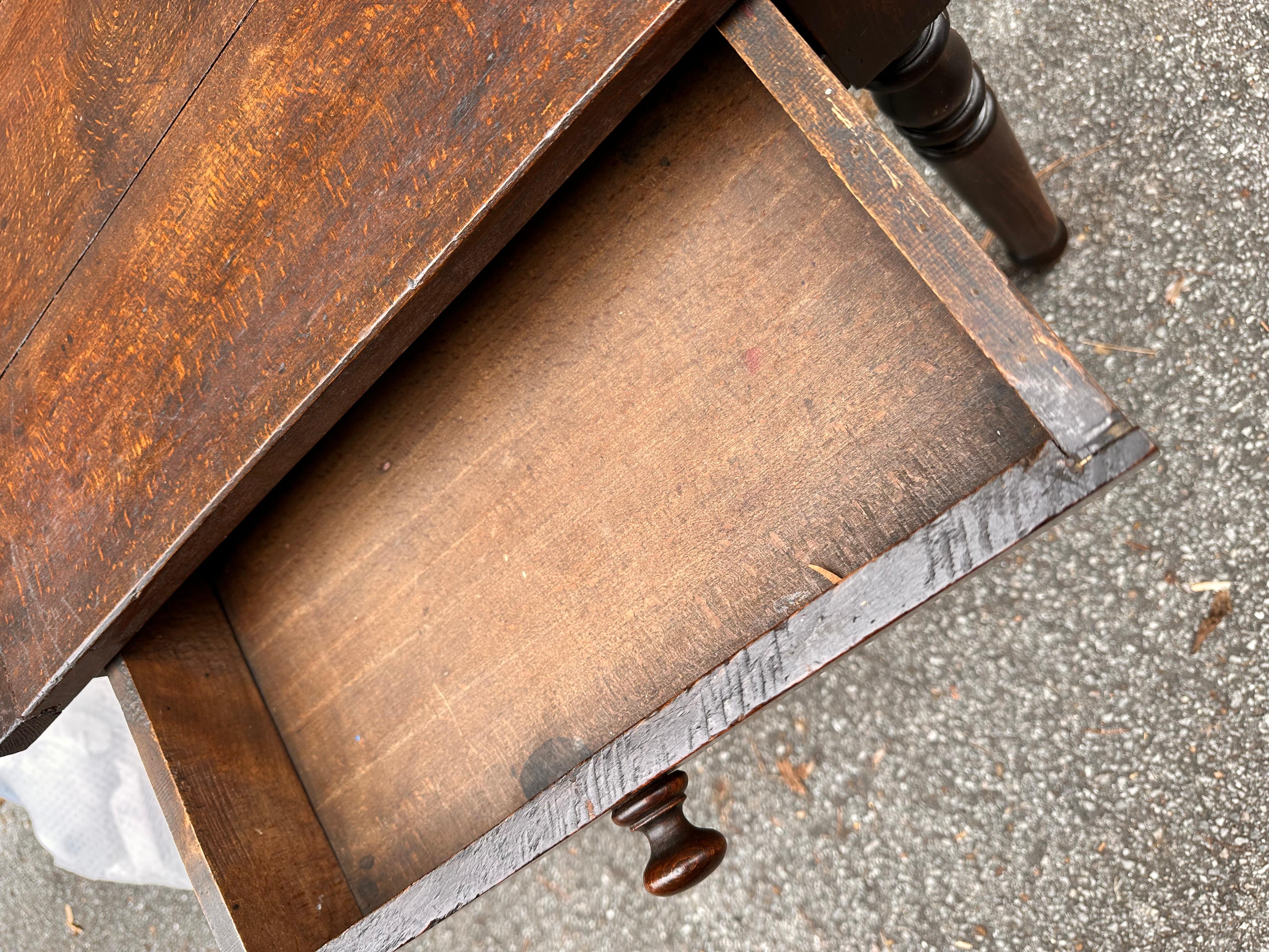 Hardwood 19th Century English Side Table For Sale