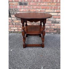 19th Century English Side Table With Shelf