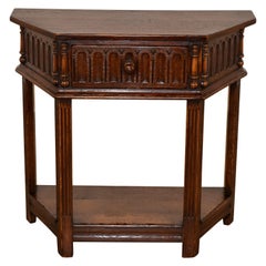 19th Century English Side Table with Single Drawer