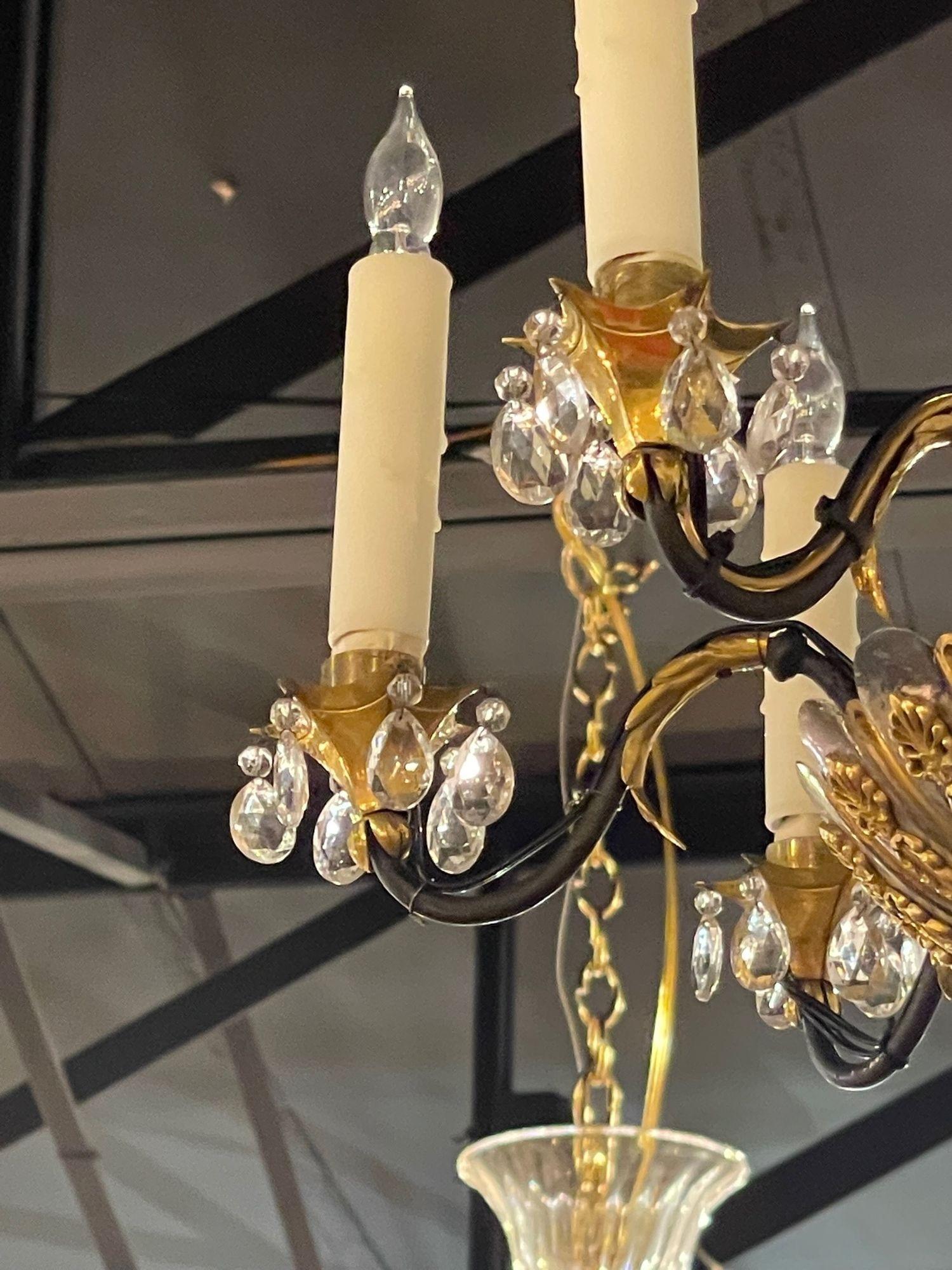 7 chandeliers d'or