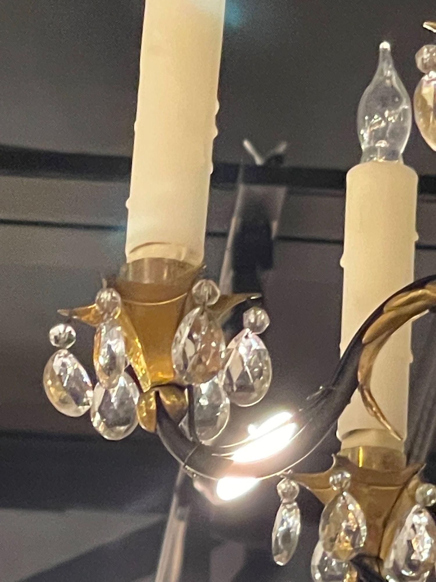 19th Century English Silver and Bronze 7 Light Chandelier In Good Condition For Sale In Dallas, TX