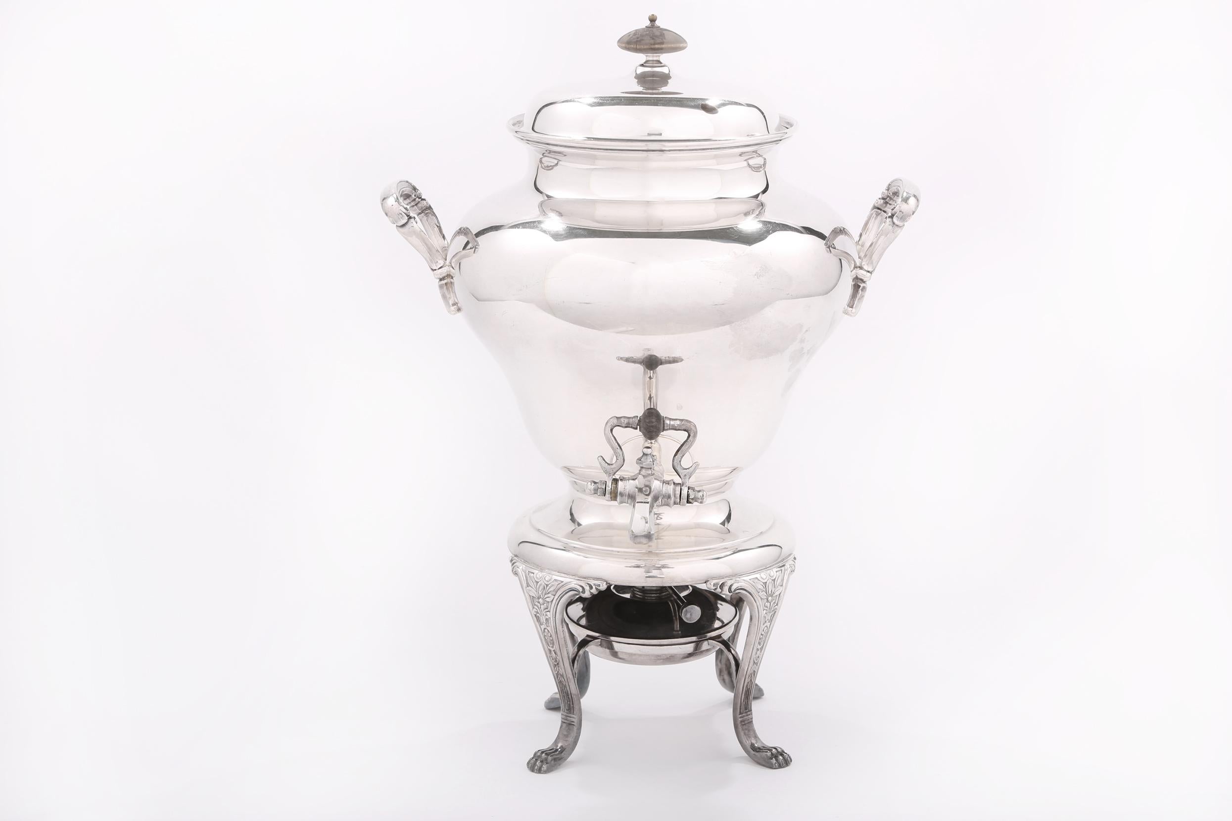 19th Century English Silver Plate Samovar / Tea Urn 7