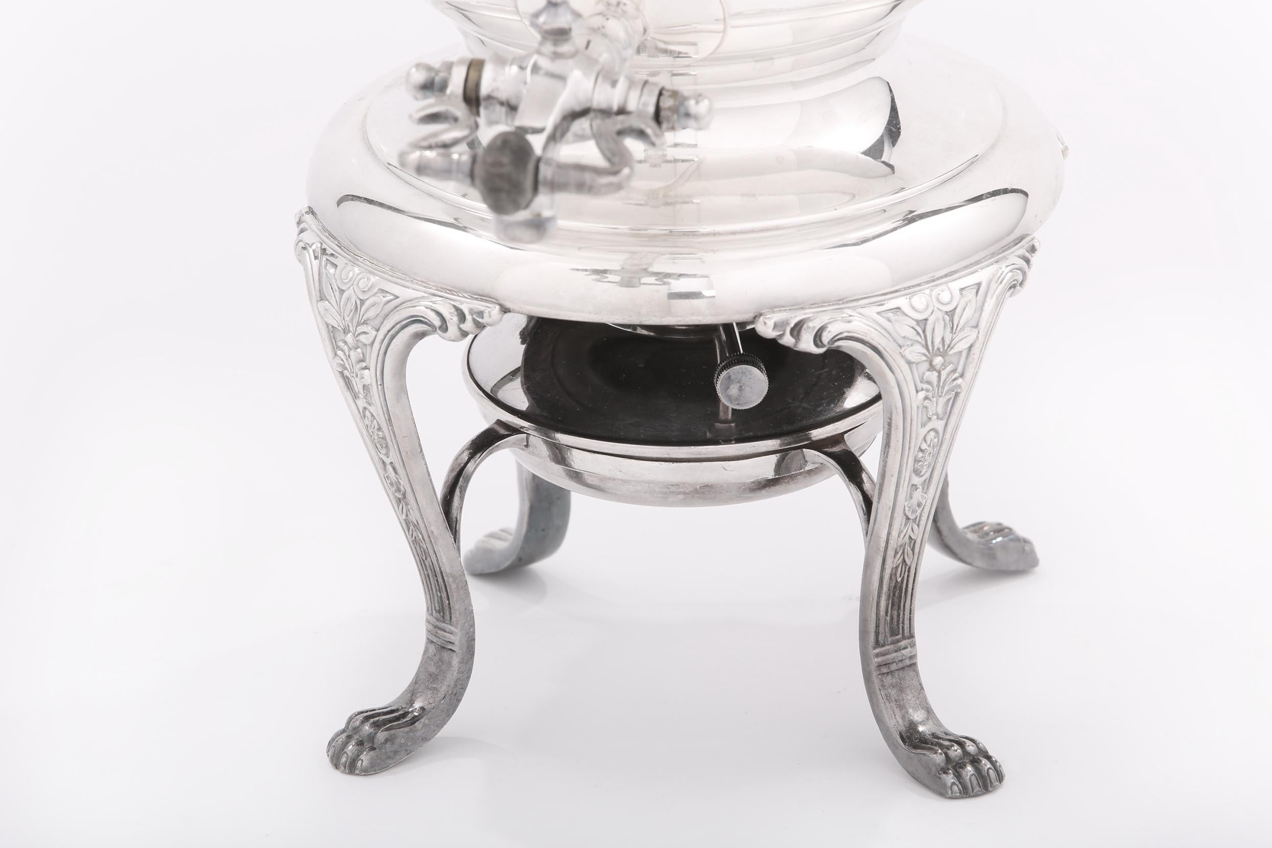 19th Century English Silver Plate Samovar / Tea Urn 1