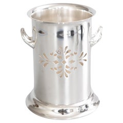 19th Century English Silver Plate Wine Coaster Caddy Bottle Holder