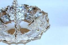 19th Century English Silver Plated, Pierced Oblong Cake or Bread Basket