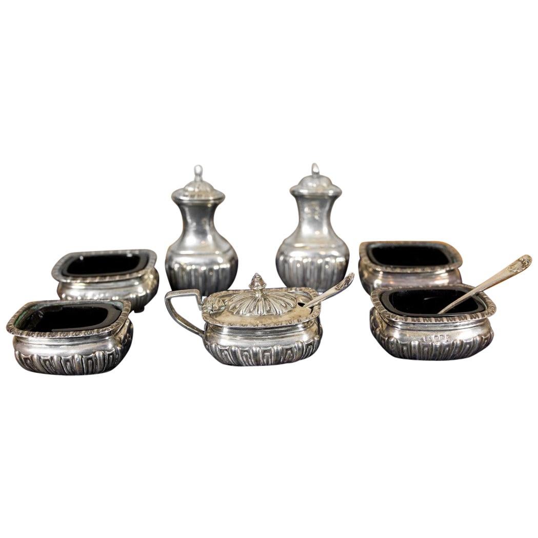 19th Century English Silver Set For Sale