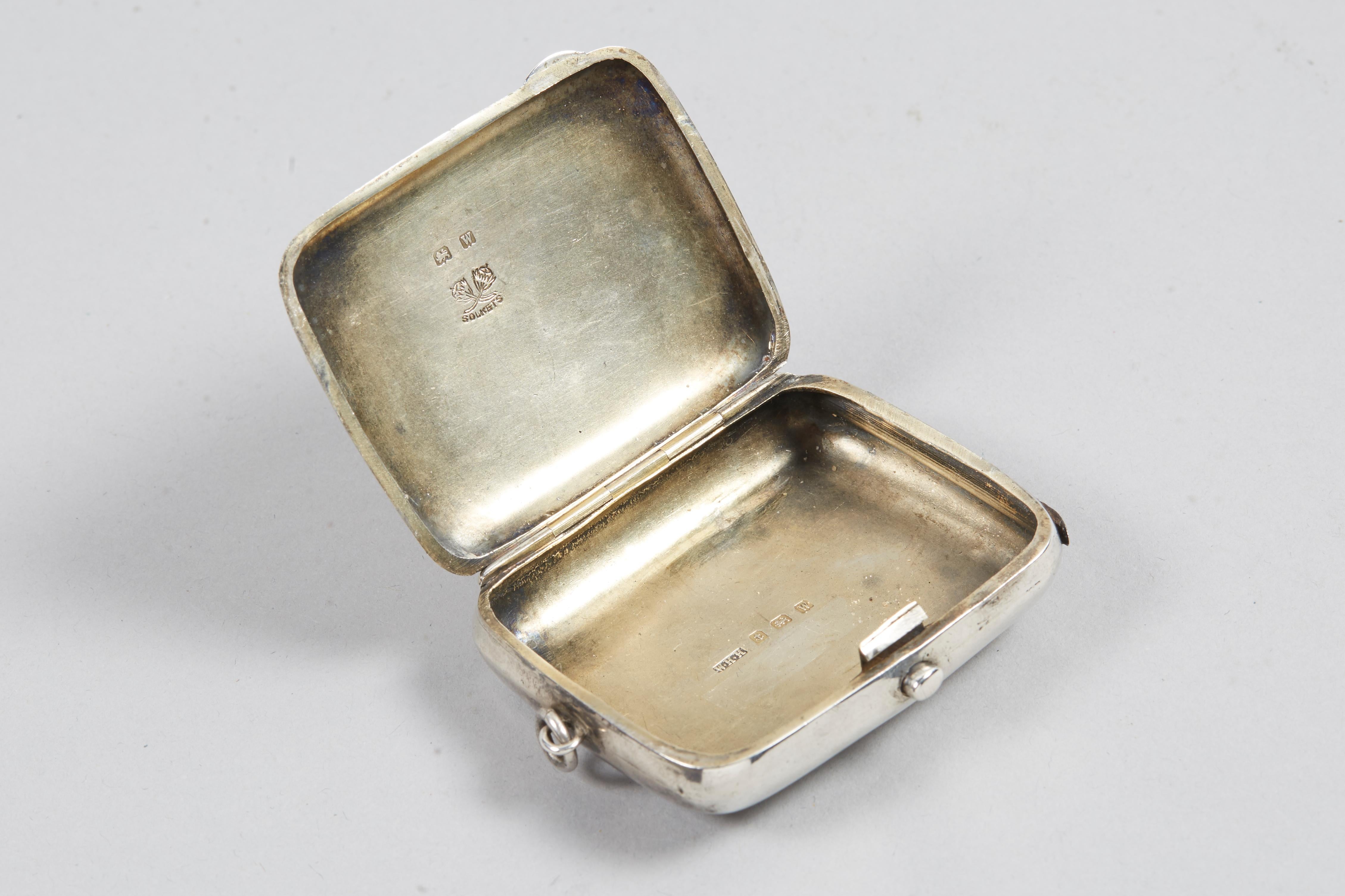 19th Century English Silver Vesta Case, Pocket Match Safes for Shabbat Lights In Good Condition In New York, NY