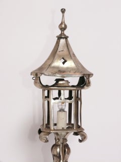 19th Century English Silverplate Lamp