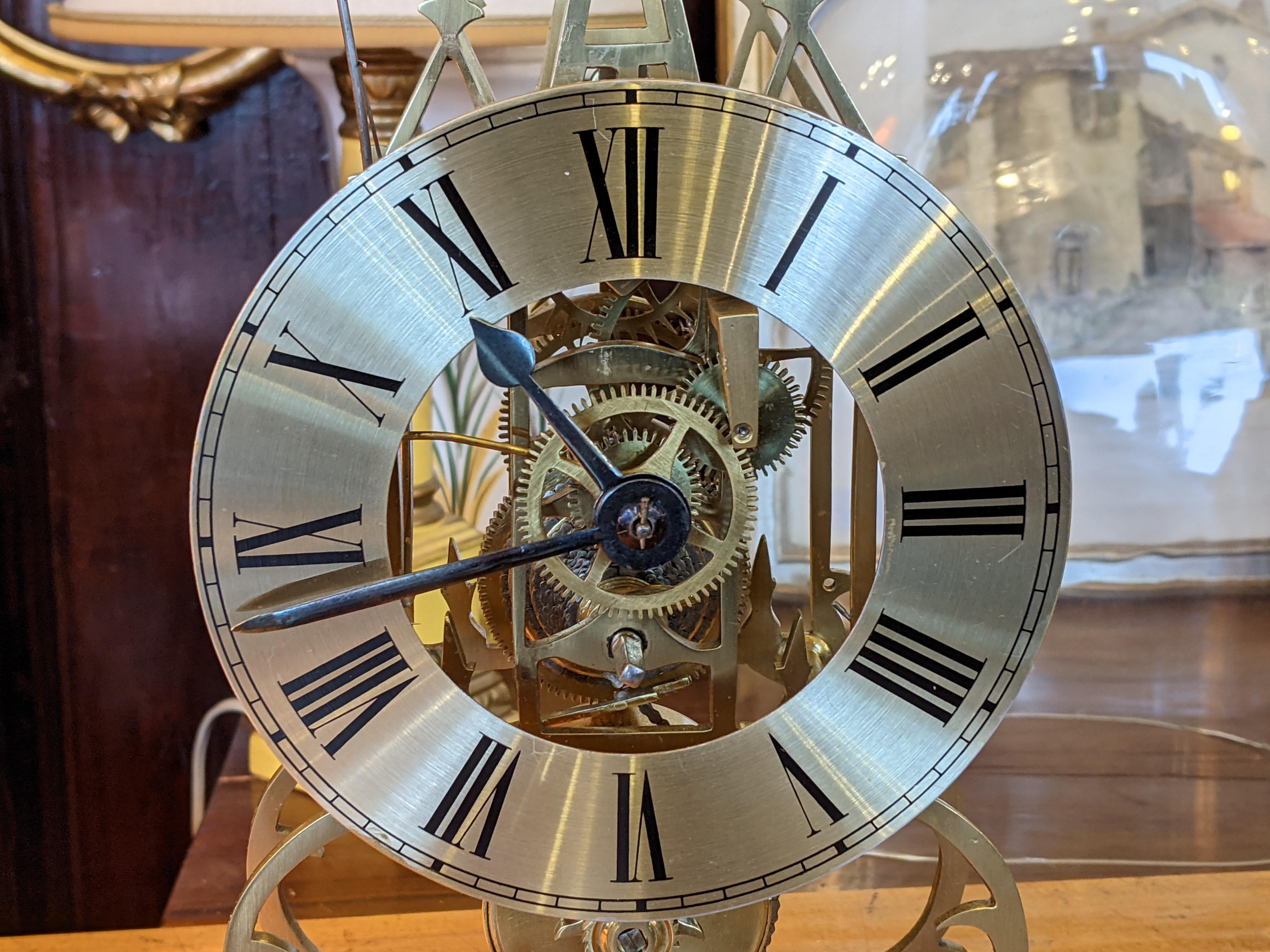 skeleton clock antique
