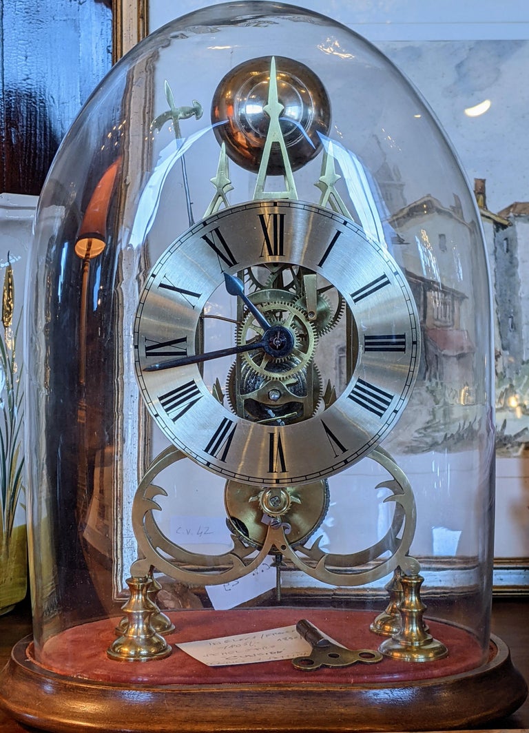 19th Century English Skeleton Clock, Single Chain Fusee Movement For