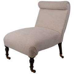 Antique 19th Century English Slipper Chair