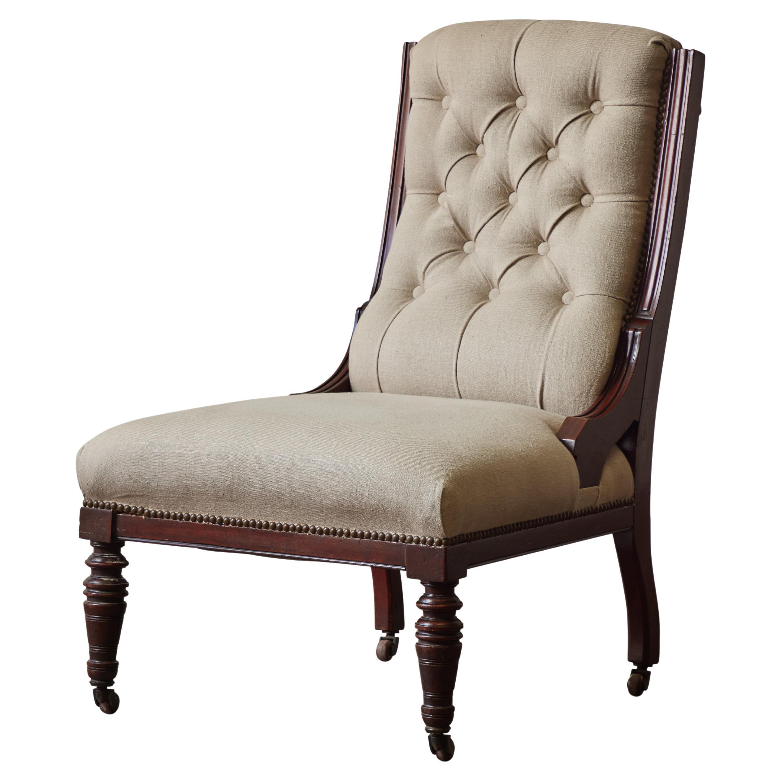 19th Century English Slipper Chair
