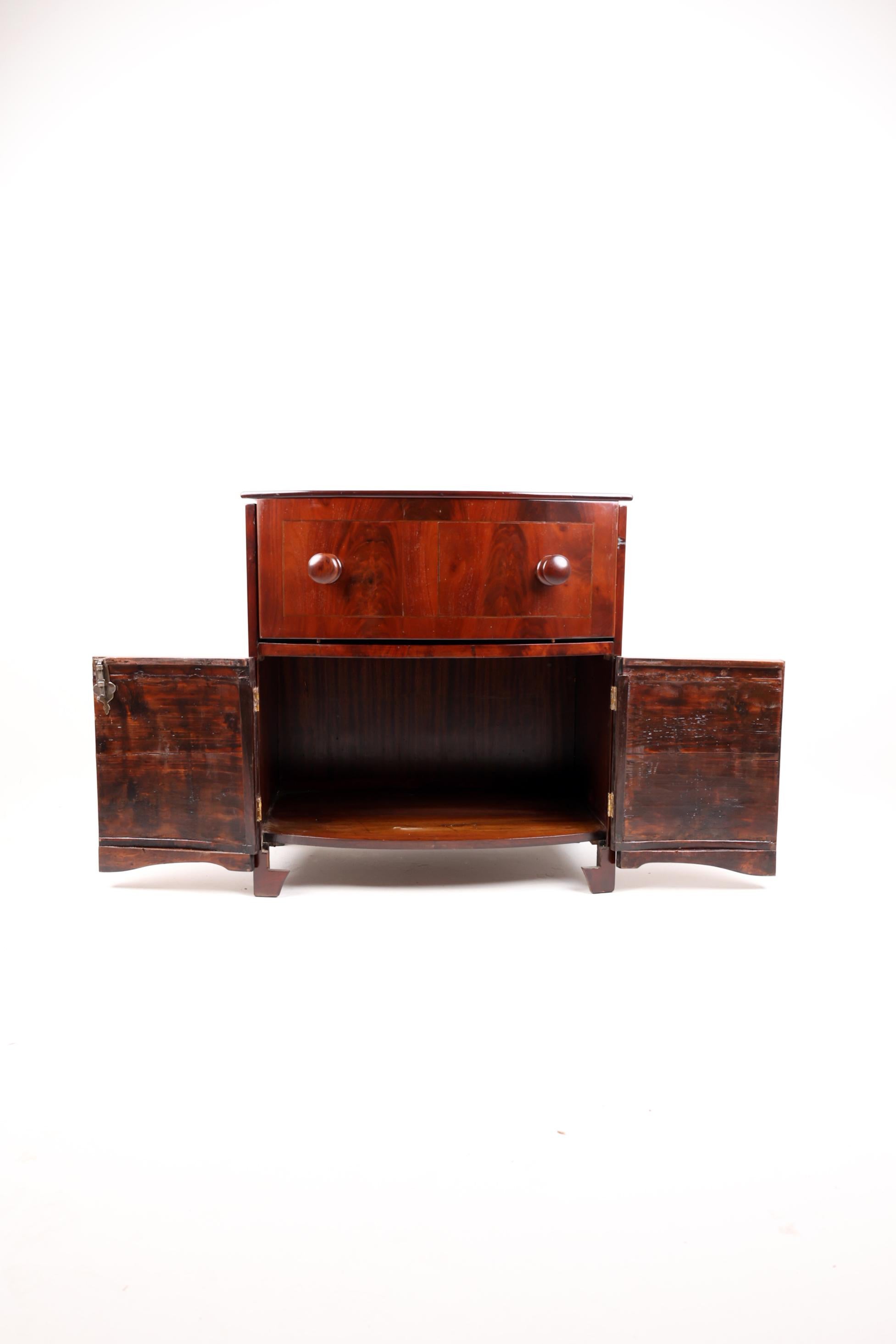 George II 19th Century English small cabinet or mini bar cabinet For Sale