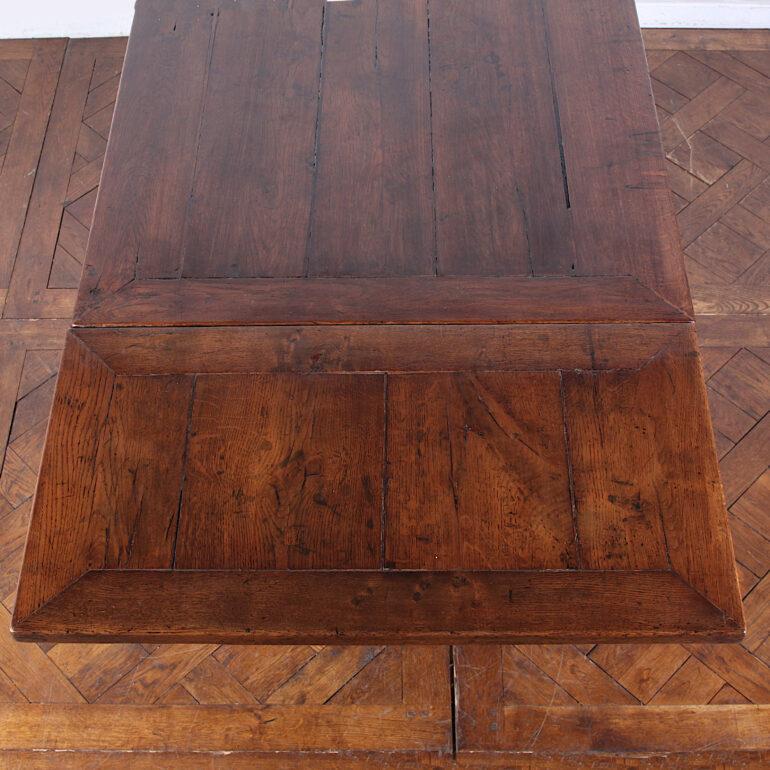 19th Century English Solid Oak Draw-Leaf Table 3