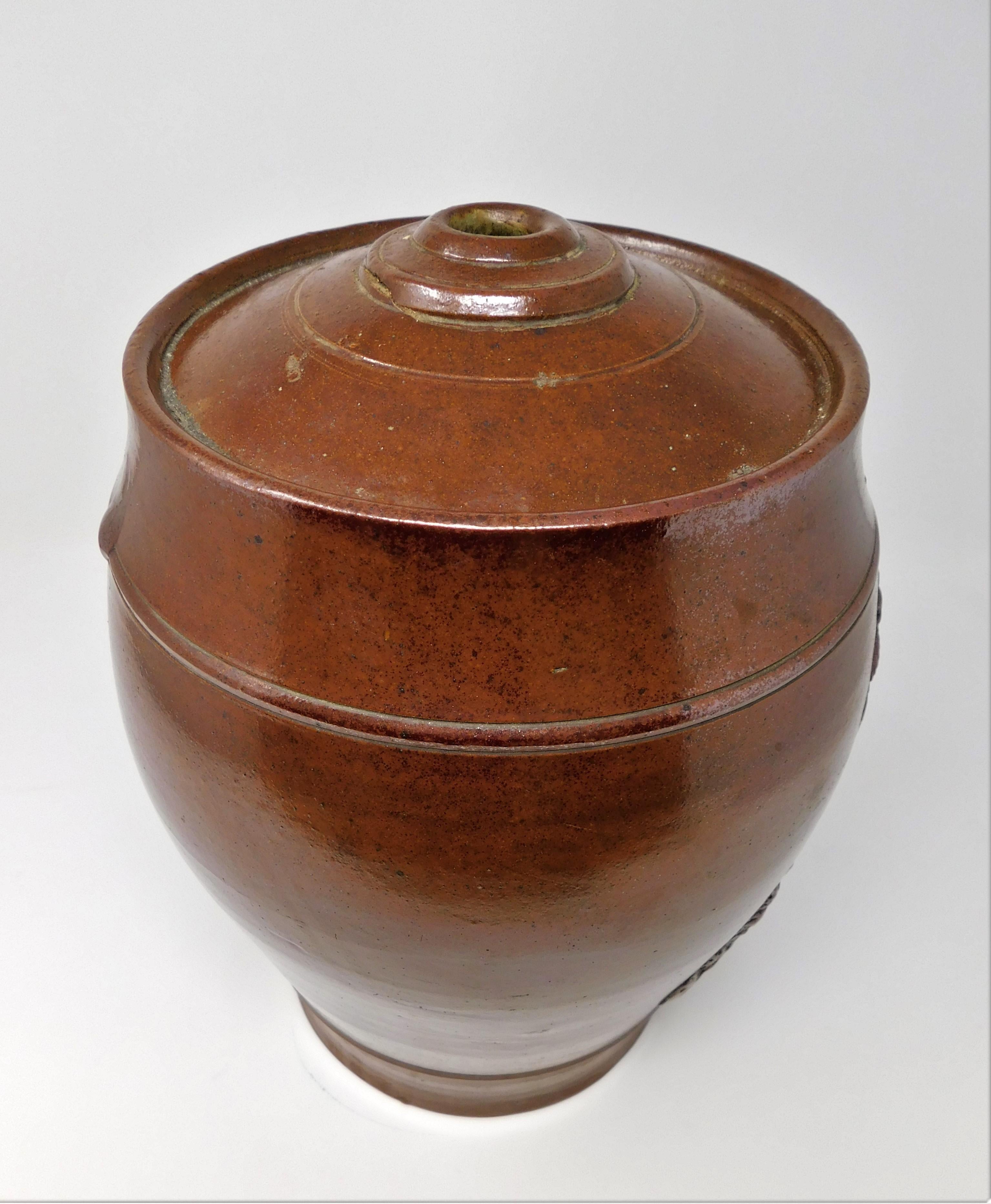 19th Century English Spirit Barrel Stoneware Pottery Liquor Cask 2