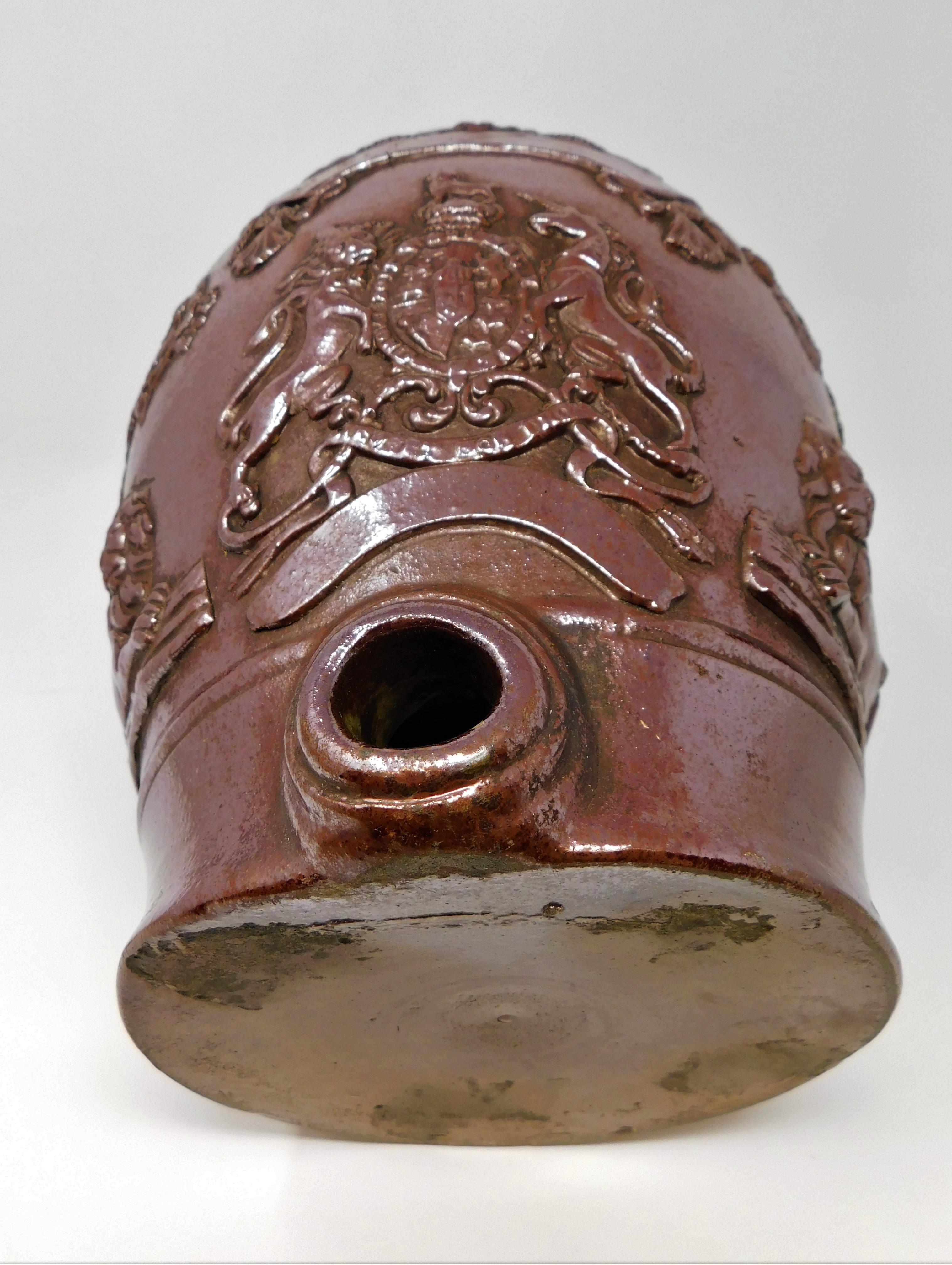 19th Century English Spirit Barrel Stoneware Pottery Liquor Cask 3