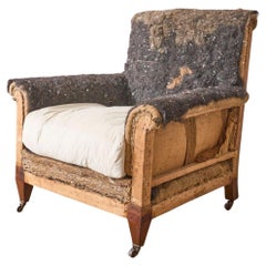 19th century English square back country house armchair