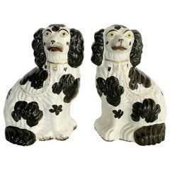 19th Century English Staffordshire King Charles Spaniels (Priced as a Pair)