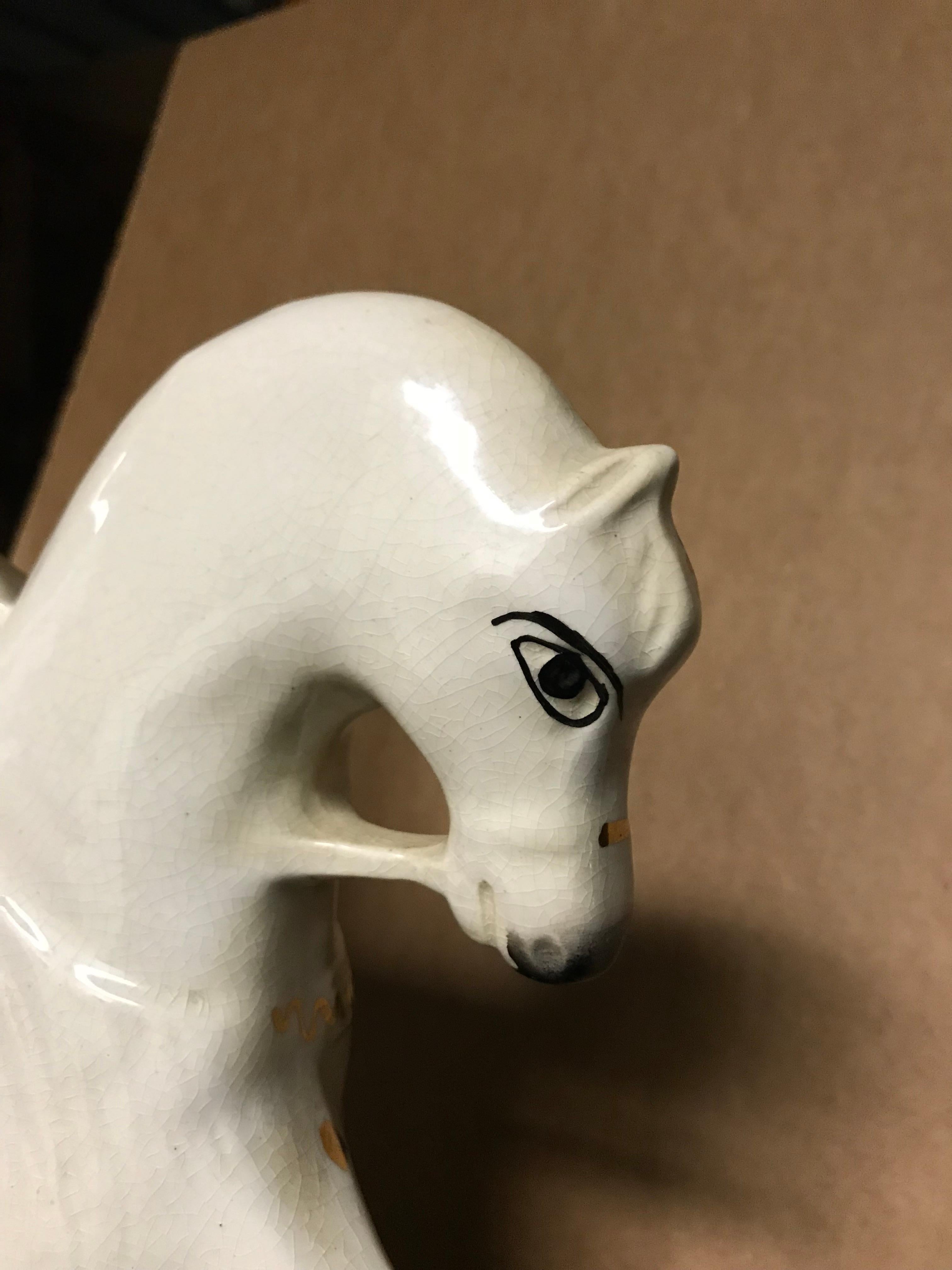 Cazador escocés a caballo de Staffordshire inglés del siglo XIX Glaseado en venta