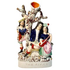 Antique 19th Century English Staffordshire Spill Vase The Reveal