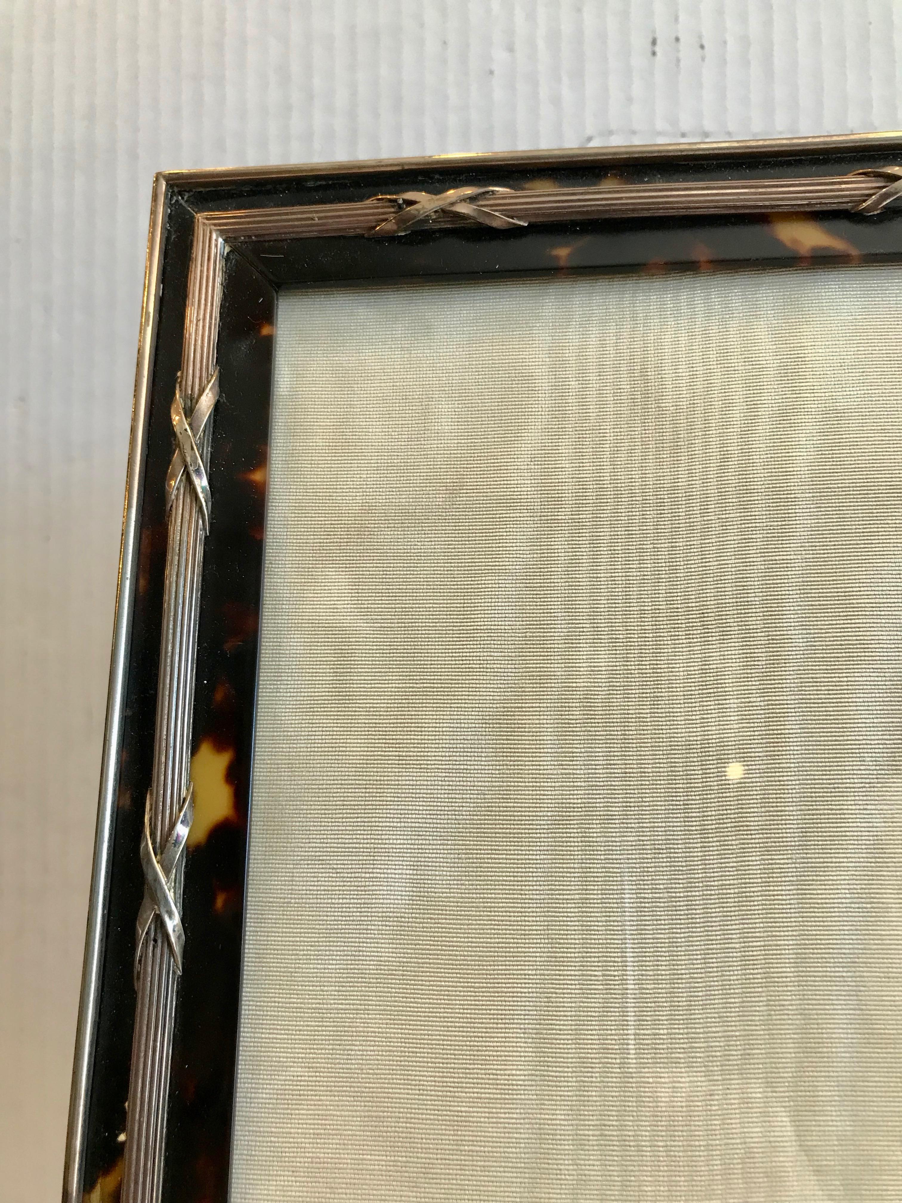 19TH Century English Sterling and Tortoise Picture Frame 3