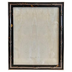 Antique 19TH Century English Sterling and Tortoise Picture Frame