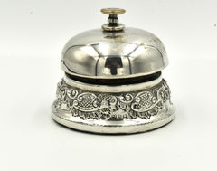 19th century English Sterling silver Desk bell reception service bell