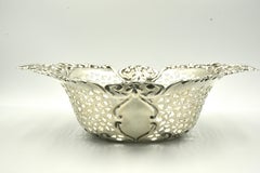 19th Century English Sterling silver fruit basket by James Charles Jay Chester
