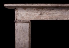 19th Century English Stone Fireplace with Rustic Architectural Design
