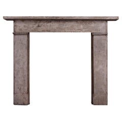 19th Century English Stone Fireplace with Rustic Architectural Design