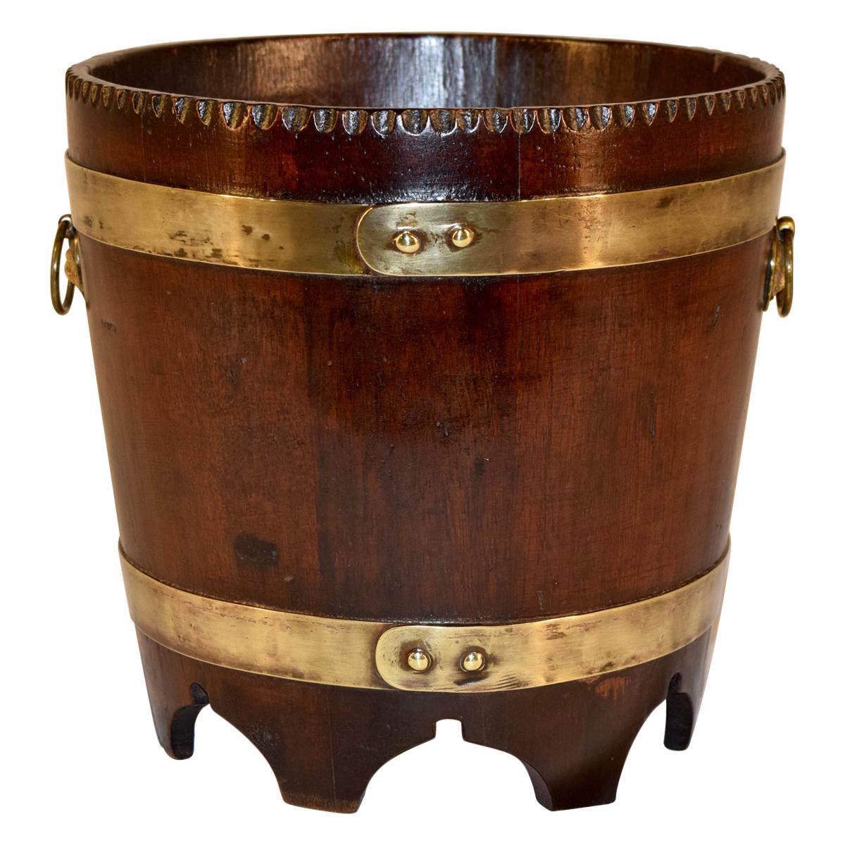19th Century English Strapped Bucket