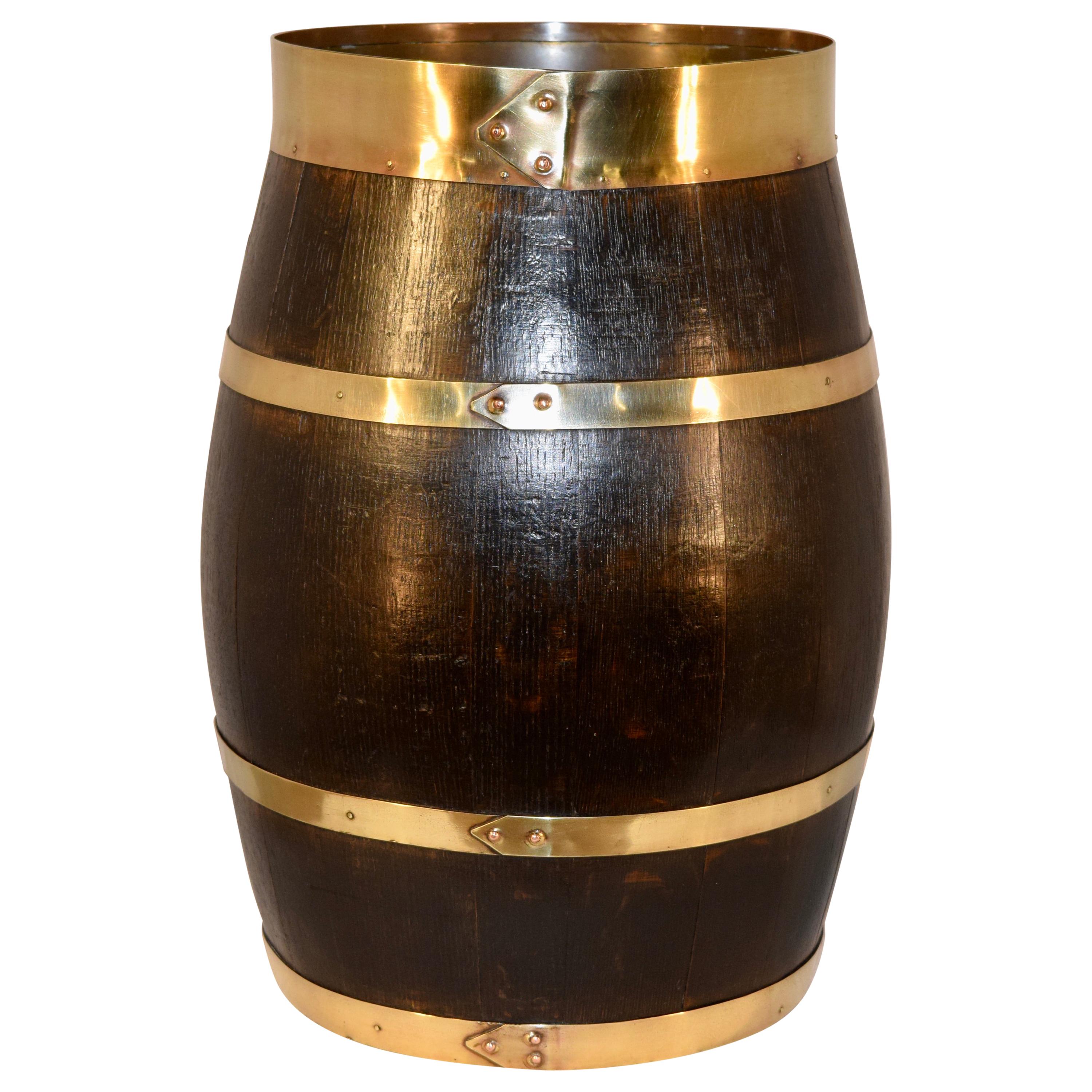 19th Century English Strapped Umbrella Stand