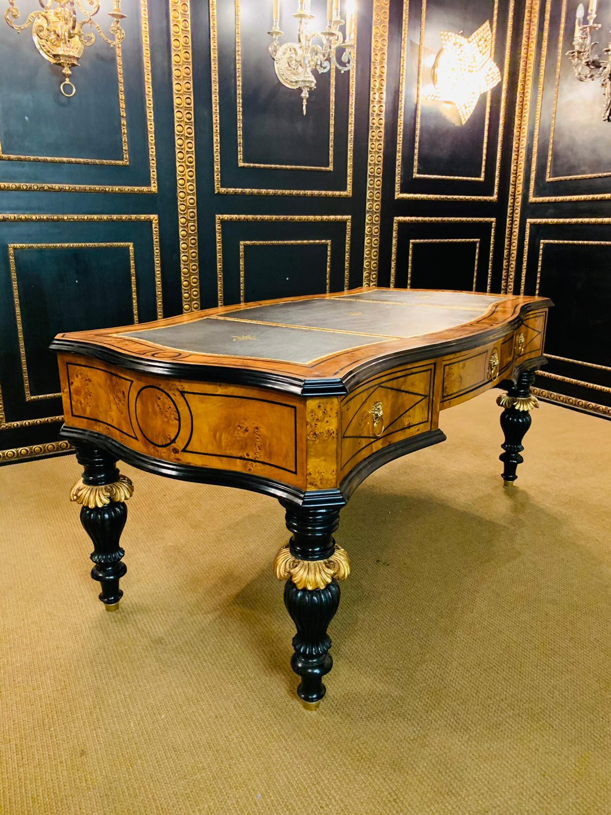 19th Century English Style Writing Table Birdseye Maple 6