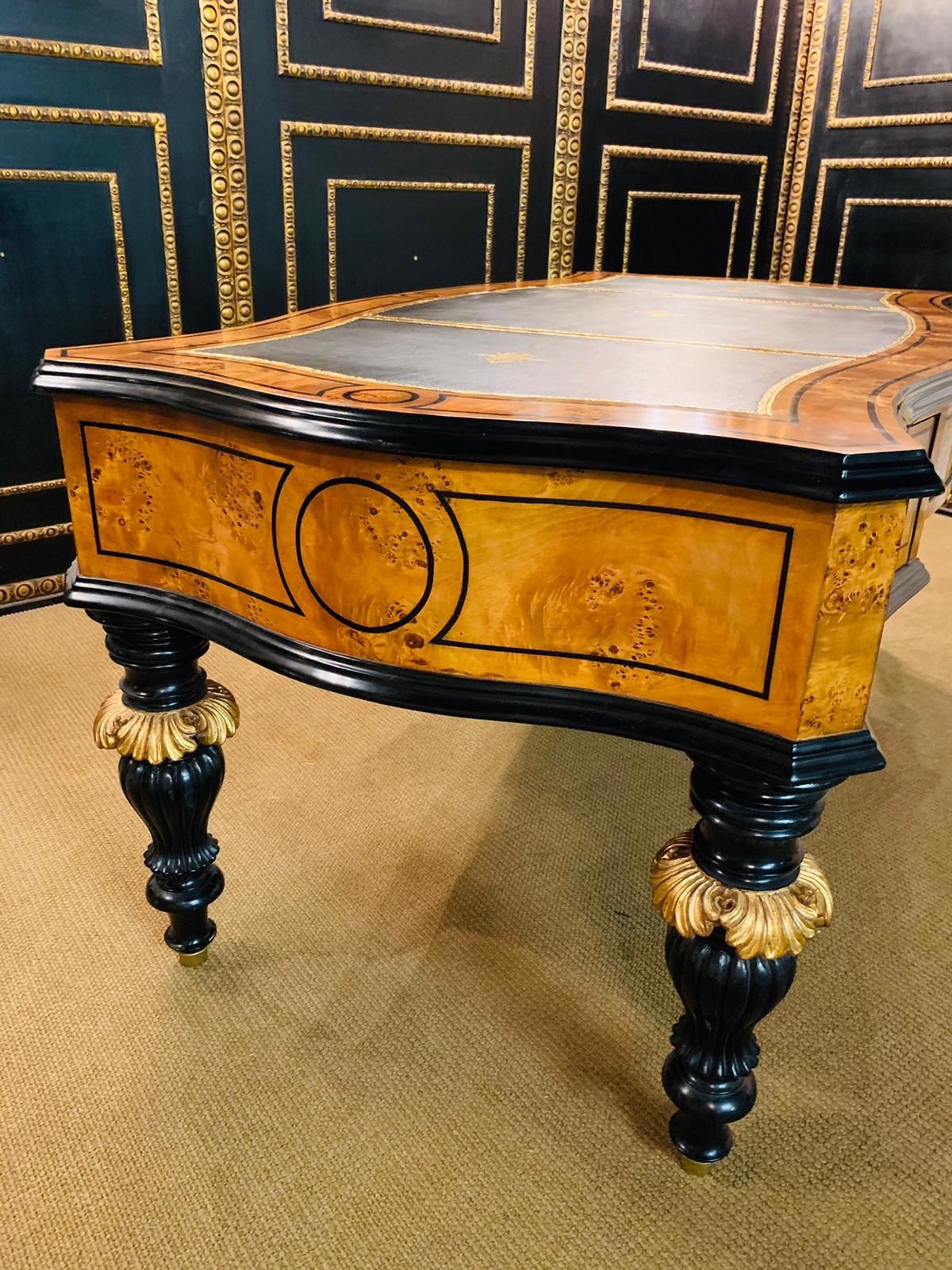 19th Century English Style Writing Table Birdseye Maple 7