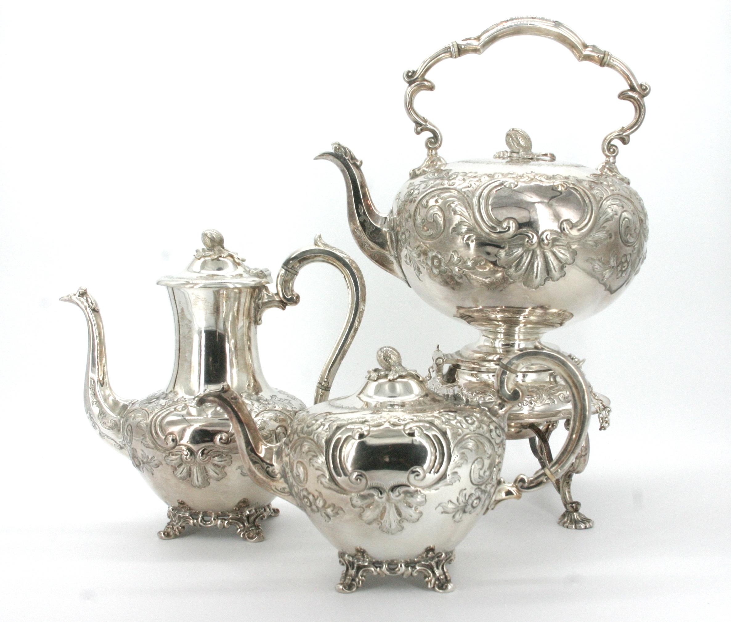 High Victorian 19th Century English Tableware Tea/Coffee Service For Sale