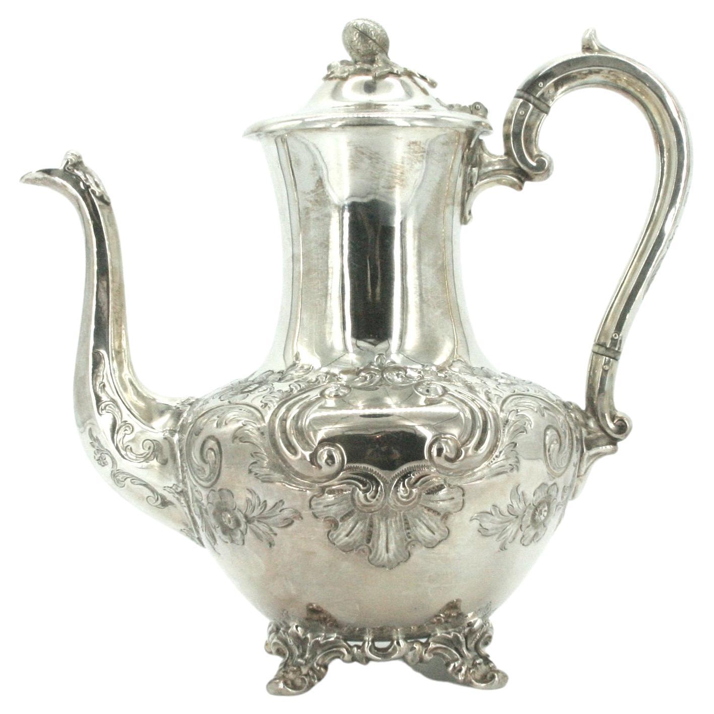 Tee-/Kaffeeservice aus englischem Geschirr des 19. Jahrhunderts (Handgefertigt) im Angebot