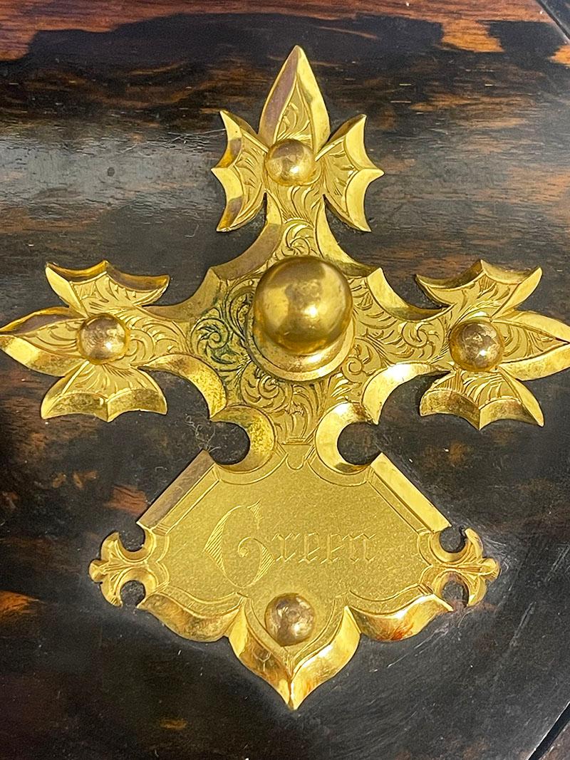 Boite à thé anglaise du 19ème siècle par P. & A. I.P., Londres en vente 1