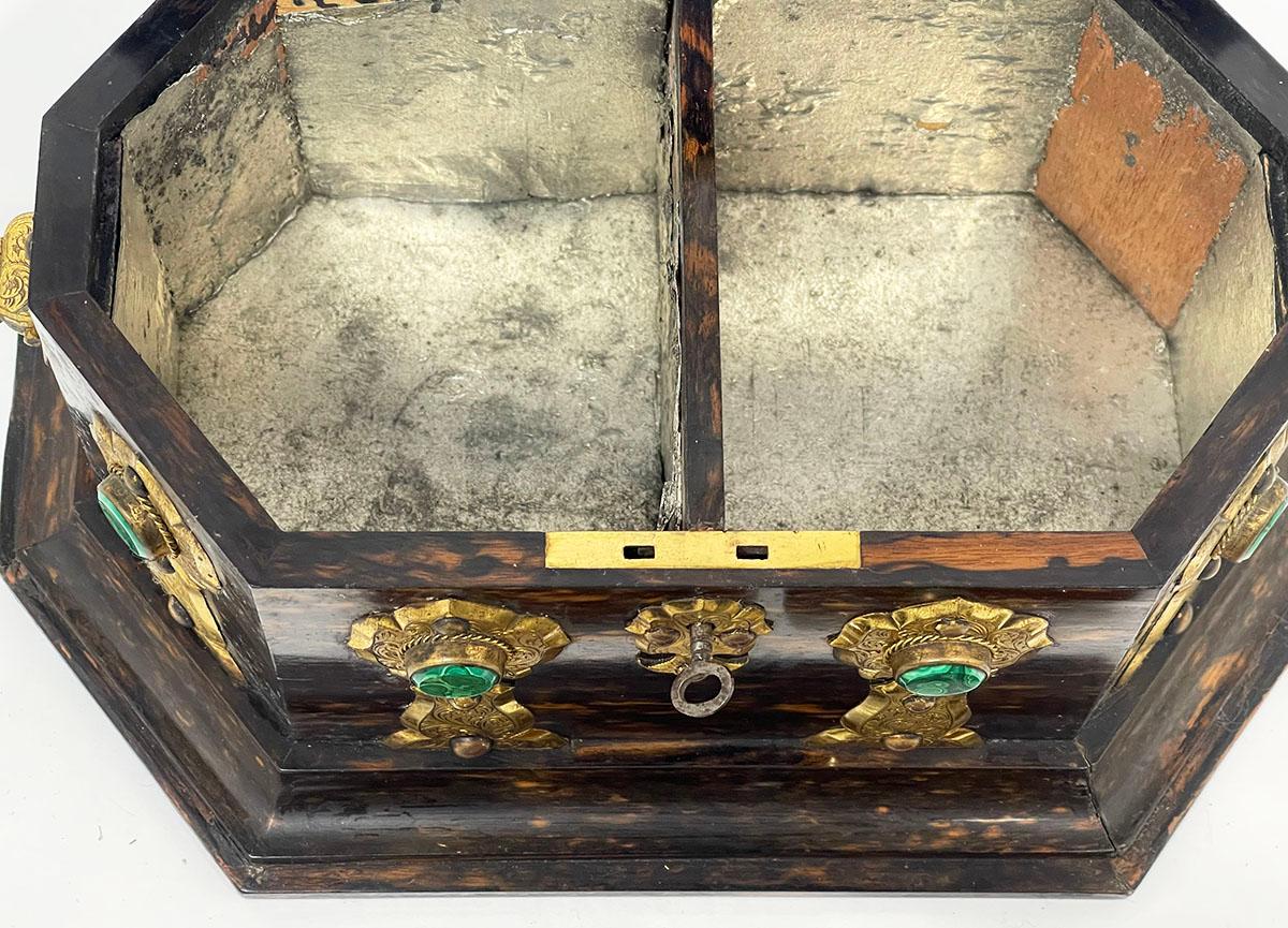 Boite à thé anglaise du 19ème siècle par P. & A. I.P., Londres en vente 2