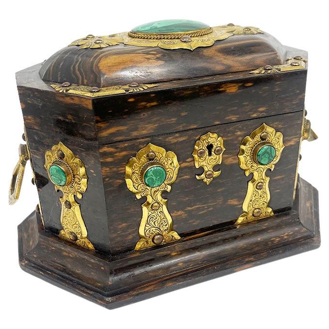 Boite à thé anglaise du 19ème siècle par P. & A. I.P., Londres en vente