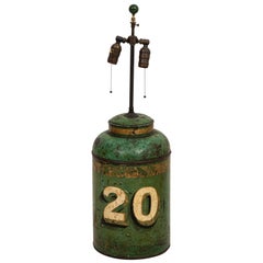 19th Century English Tea Canister Lamp