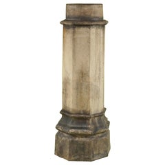 Piedistallo da giardino in terracotta inglese del XIX secolo